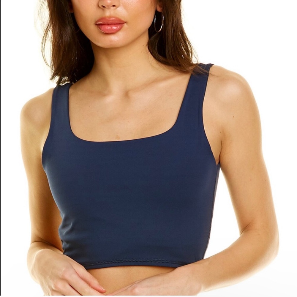 LIKE NEW weworewhat straight neck crop top navy